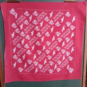 Vintage Cowboy Hanky Bandana Hiram Walker Sons T.Q. Hot! Schnapps Bandana 21x21